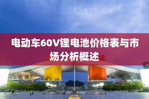 电动车60V锂电池价格表与市场分析概述
