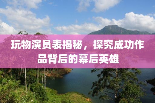玩物演员表揭秘，探究成功作品背后的幕后英雄
