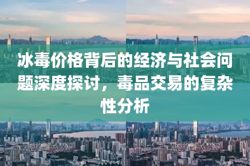 冰毒价格背后的经济与社会问题深度探讨，毒品交易的复杂性分析