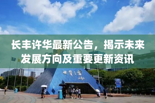 长丰许华最新公告，揭示未来发展方向及重要更新资讯