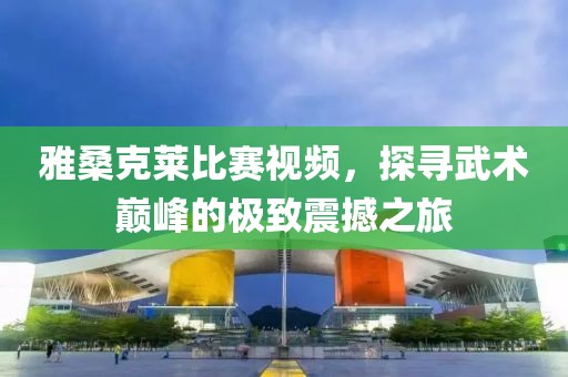 雅桑克莱比赛视频，探寻武术巅峰的极致震撼之旅