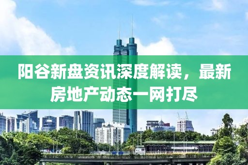 阳谷新盘资讯深度解读，最新房地产动态一网打尽