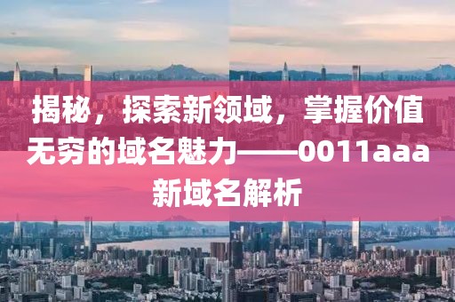 揭秘，探索新领域，掌握价值无穷的域名魅力——0011aaa新域名解析