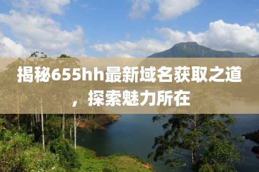 揭秘655hh最新域名获取之道，探索魅力所在