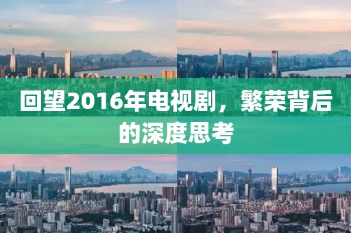 回望2016年电视剧，繁荣背后的深度思考