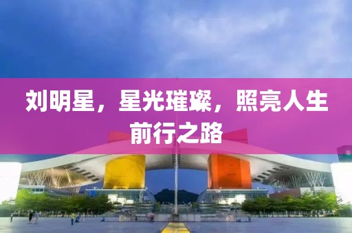 刘明星，星光璀璨，照亮人生前行之路