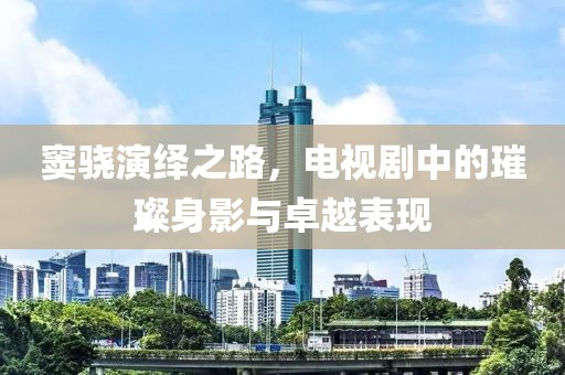 窦骁演绎之路，电视剧中的璀璨身影与卓越表现