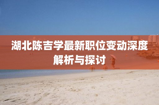 湖北陈吉学最新职位变动深度解析与探讨