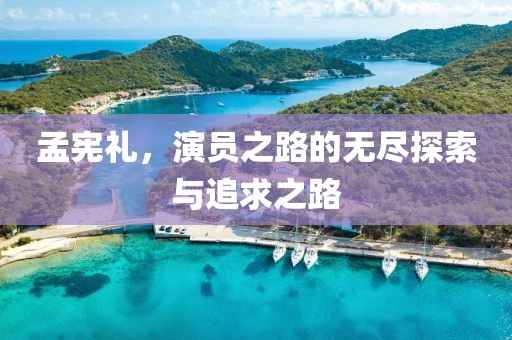 孟宪礼，演员之路的无尽探索与追求之路