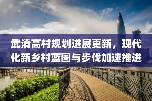 武清高村规划进展更新，现代化新乡村蓝图与步伐加速推进