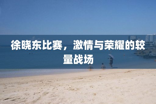 徐晓东比赛，激情与荣耀的较量战场