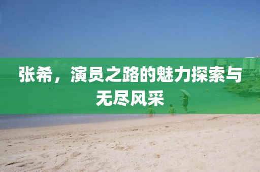 张希，演员之路的魅力探索与无尽风采