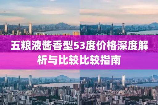 五粮液酱香型53度价格深度解析与比较比较指南