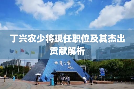 丁兴农少将现任职位及其杰出贡献解析
