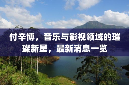 付辛博，音乐与影视领域的璀璨新星，最新消息一览