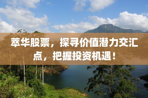 萃华股票，探寻价值潜力交汇点，把握投资机遇！