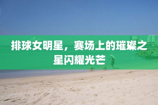 排球女明星，赛场上的璀璨之星闪耀光芒