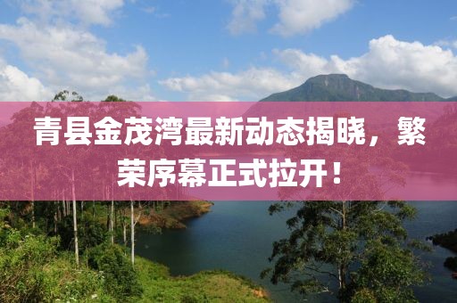 青县金茂湾最新动态揭晓，繁荣序幕正式拉开！