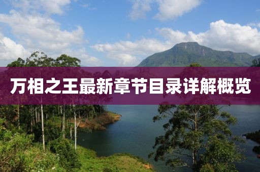 万相之王最新章节目录详解概览