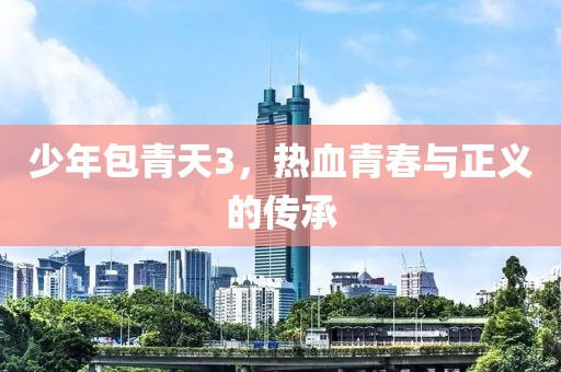 少年包青天3，热血青春与正义的传承