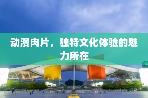 动漫肉片，独特文化体验的魅力所在