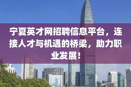 宁夏英才网招聘信息平台，连接人才与机遇的桥梁，助力职业发展！