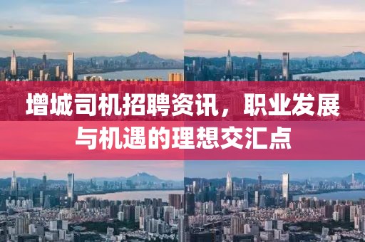 增城司机招聘资讯，职业发展与机遇的理想交汇点