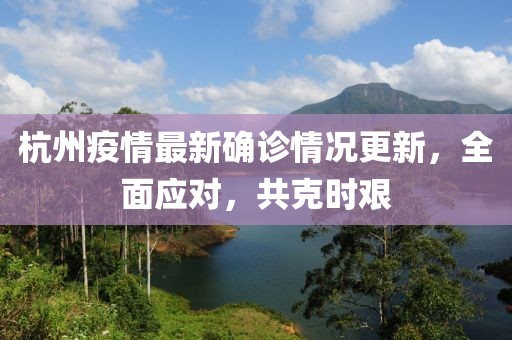 杭州疫情最新确诊情况更新，全面应对，共克时艰