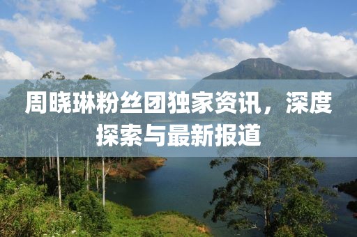 周晓琳粉丝团独家资讯，深度探索与最新报道