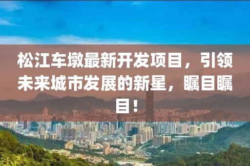 松江车墩最新开发项目，引领未来城市发展的新星，瞩目瞩目！
