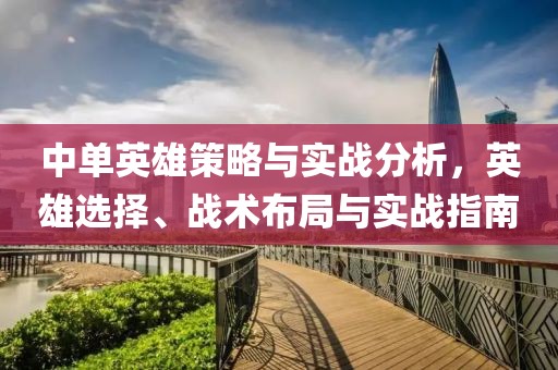 中单英雄策略与实战分析，英雄选择、战术布局与实战指南