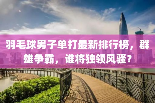 羽毛球男子单打最新排行榜，群雄争霸，谁将独领风骚？
