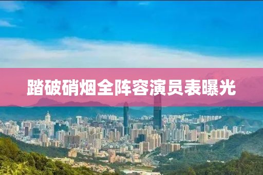 踏破硝烟全阵容演员表曝光