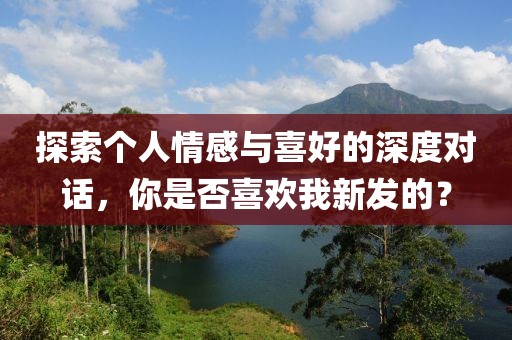 探索个人情感与喜好的深度对话，你是否喜欢我新发的？