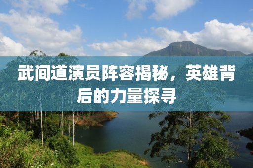 武间道演员阵容揭秘，英雄背后的力量探寻