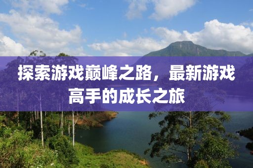 探索游戏巅峰之路，最新游戏高手的成长之旅