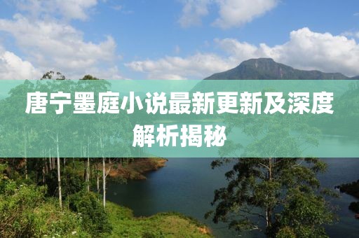 唐宁墨庭小说最新更新及深度解析揭秘