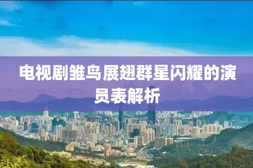 电视剧雏鸟展翅群星闪耀的演员表解析