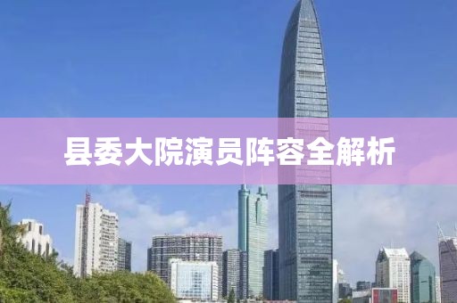县委大院演员阵容全解析