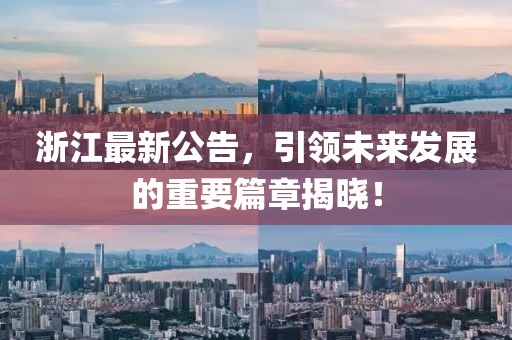 浙江最新公告，引领未来发展的重要篇章揭晓！