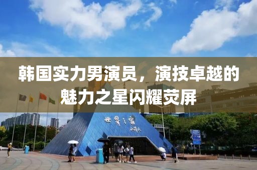 韩国实力男演员，演技卓越的魅力之星闪耀荧屏