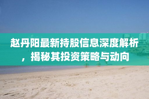 赵丹阳最新持股信息深度解析，揭秘其投资策略与动向