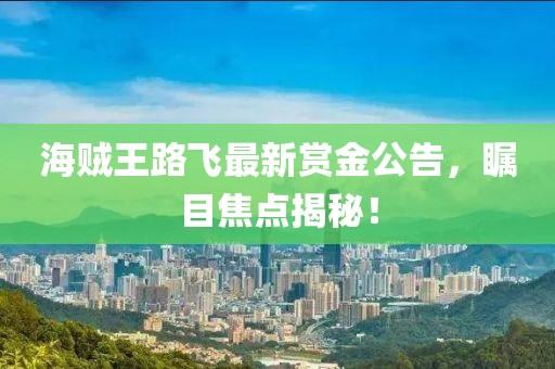 海贼王路飞最新赏金公告，瞩目焦点揭秘！
