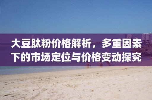 大豆肽粉价格解析，多重因素下的市场定位与价格变动探究