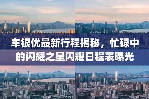 车银优最新行程揭秘，忙碌中的闪耀之星闪耀日程表曝光