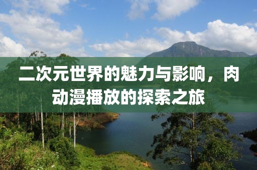 二次元世界的魅力与影响，肉动漫播放的探索之旅