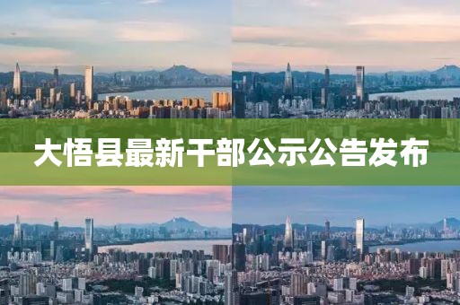 大悟县最新干部公示公告发布