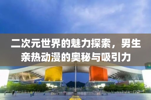 二次元世界的魅力探索，男生亲热动漫的奥秘与吸引力