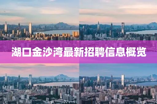 湖口金沙湾最新招聘信息概览