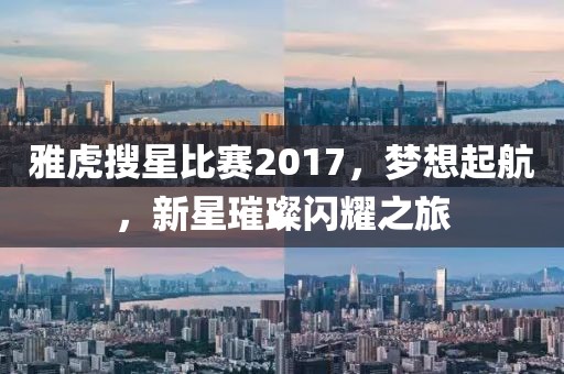雅虎搜星比赛2017，梦想起航，新星璀璨闪耀之旅